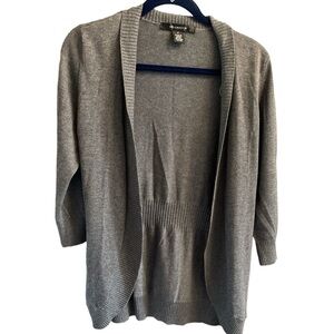89th & Madison, Size medium, grey, 3/4 sleeves, open cardigan sweater